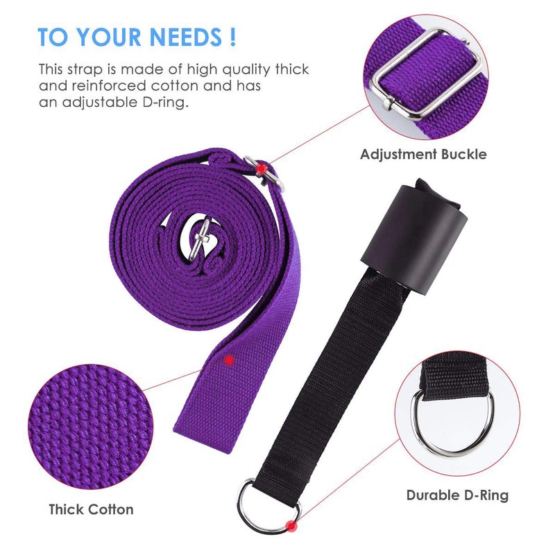 Price Xes Leg Ballet Yoga Stretcher, Door Attachment, Get More Flexible, Flexibility & Stretching Leg Straps - Great for Cheer Dance Gymnastics or ANY Sport Trainer Premium stretch Fitness Equipment Band - Image 2